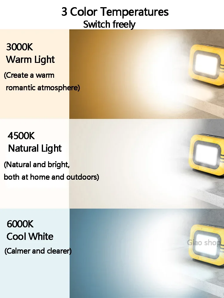 10000mAh Led Solar Light Rechargeable Camping Lantern with Usb LED Charging Portable Flashlights Tent Lights Work Repair Light