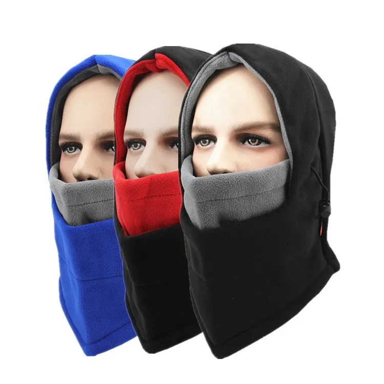 

Fashion Hat Men Women two-color Winter Outdoor Shaker multi-functional Headgear Fleece Masked Windproof Warm Cap Ski Mask Warm