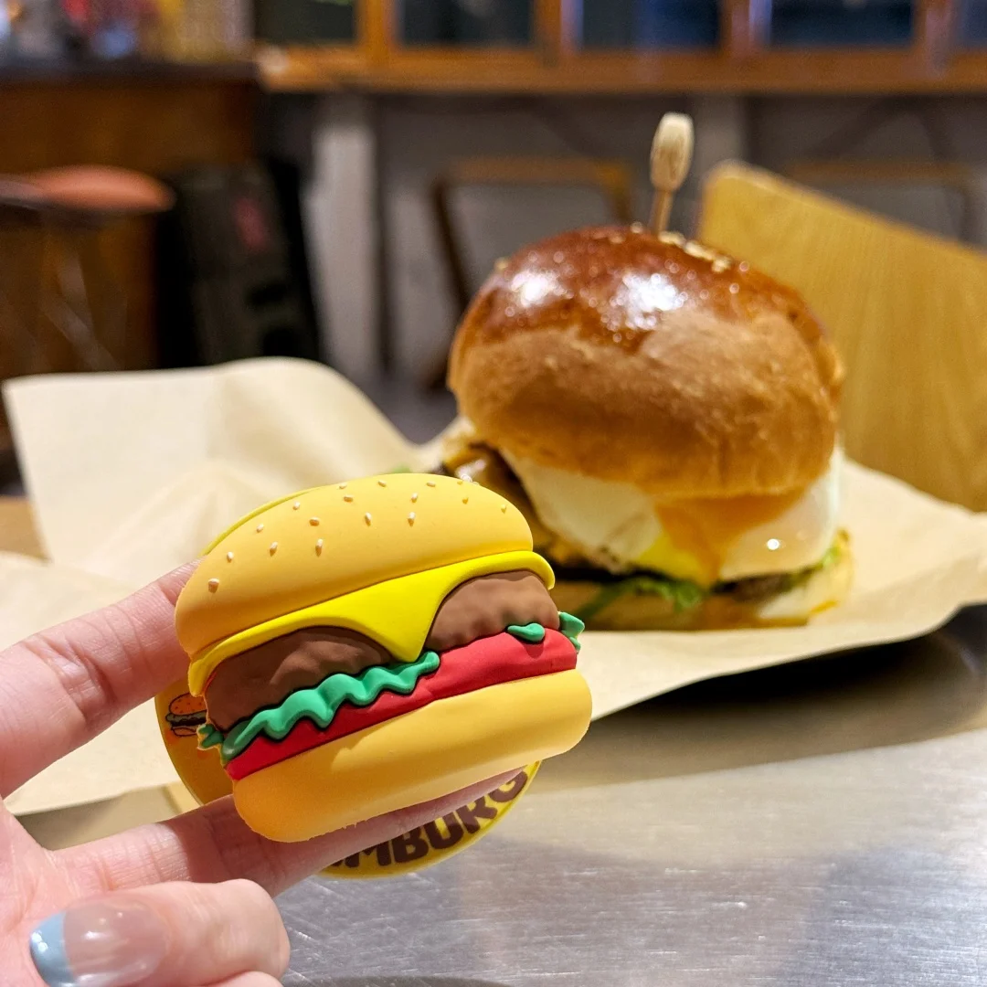 الإبداعية لذيذ برغر Magsafe حافظة شحن لاسلكية آيفون 13 14 15 16 برو ماكس 14 15 16 برو همبرغر حامل مغناطيسي ﻿