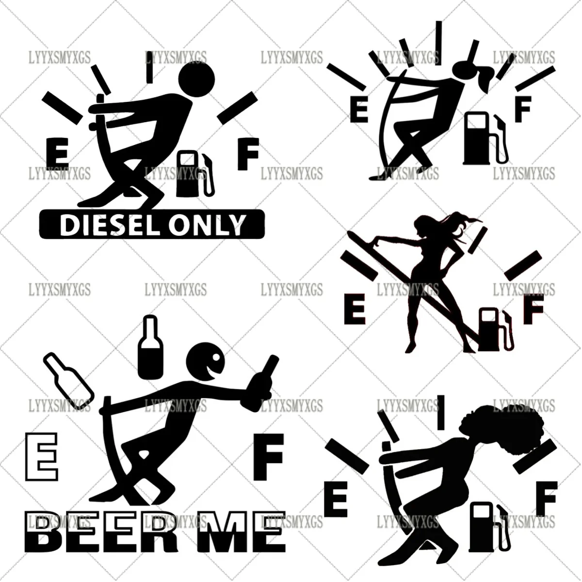 

Self-Adhesive Custom Fuel Tank Gas Consumption Car Stickers Waterproof Sunscreen Vinyl Decal PVC wholesale Car Accessories