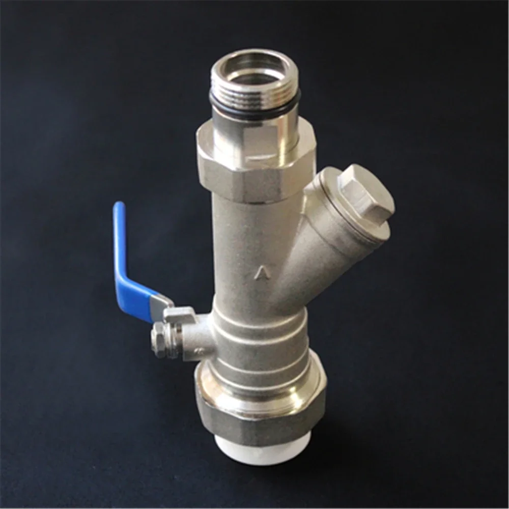 1pcs for All Copper Floor Heating Water Separator Valve Accessories Filter Sleeve Valve Geothermal Backwater Ball