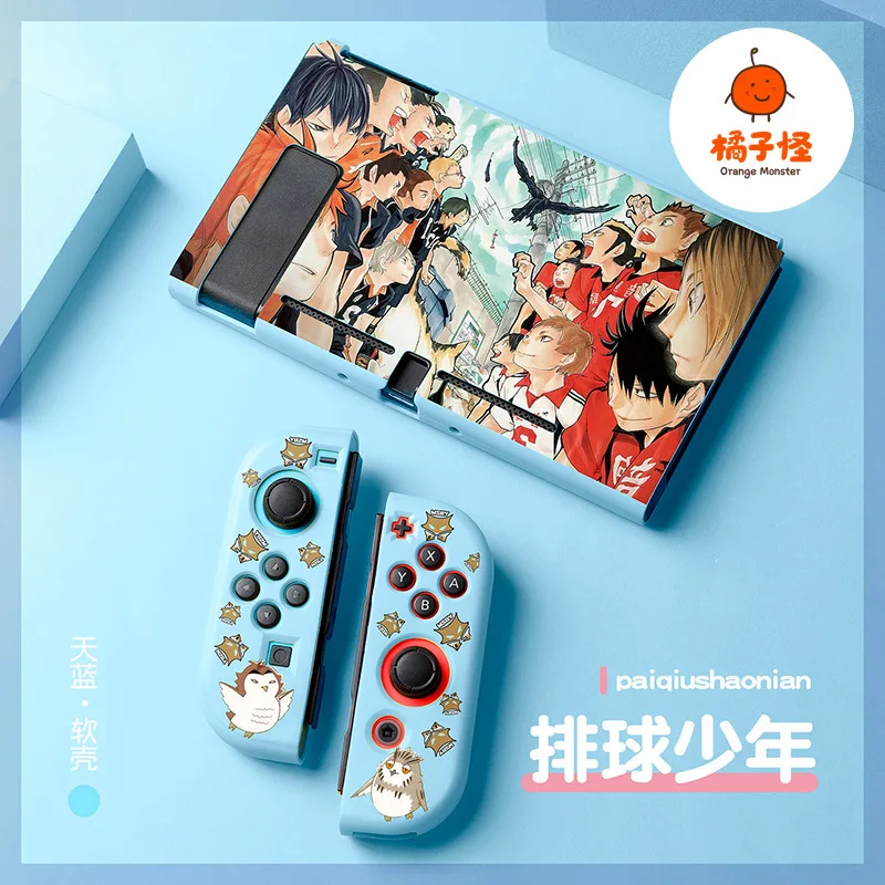 Anime Haikyuu TPU custodia morbida Joycon custodia protettiva per Nintendo Switch NS OLED Lite Console custodie in cristallo accessori giocattolo