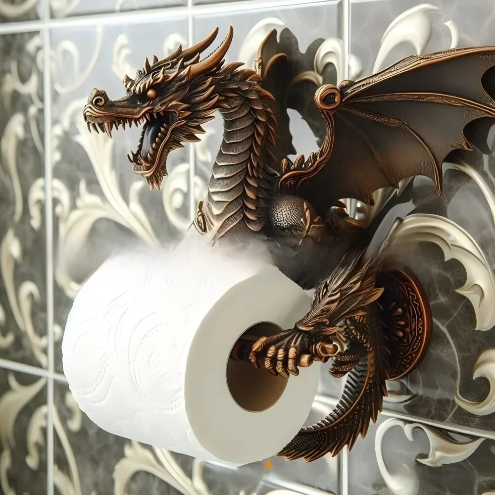 

Creative Animal Tissue Holder for Halloween Decor Resin Craft Statue Ornament for Home Office Desk Display Use 124