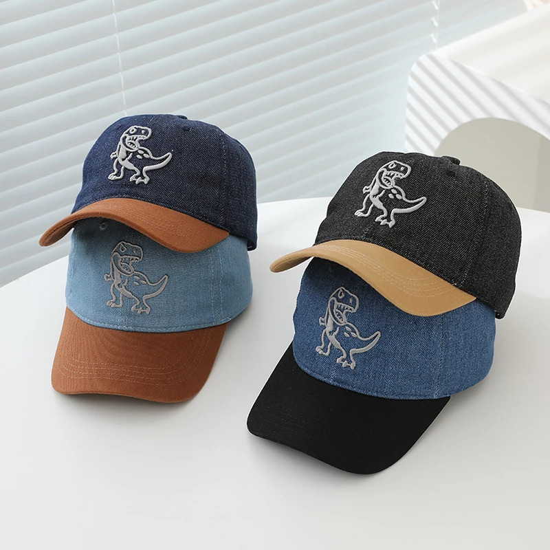 

2026 School Boys Baseball Hats Dinosaurs Embroidered Children Outdoor Summer Kids Caps for 2-8Years Baby Sports Hats