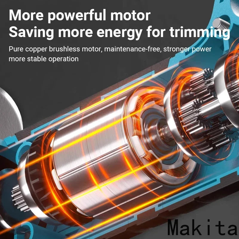 

Бесщеточные электрические ножницы Makita, 18 В, аккумуляторные секаторы, многофункциональный резак для ветвей фруктовых деревьев, садовый инструмент, новинка
