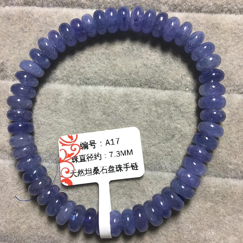 

Natural Blue Tanzanite Tanzania Bracelet Clear Abacus Beads 8mm Woman Beads Man Crystal Tanzanite AAAAAA