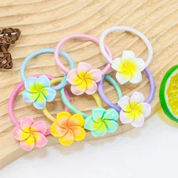 Girls Elastic Hair Ties Flower Hairbands Ponytail Holder Headbands Kids Floral Scrunchies Women Hair Accessories