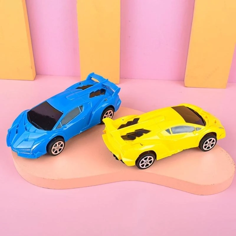 ของเล่นเด็กรถดึงกลับเลื่อนรถ WIND-up Racing รถของเล่น Fine Motor SKILL ดึงกลับรถเด็กวัยหัดเดินการศึกษาของขวัญ 15UB