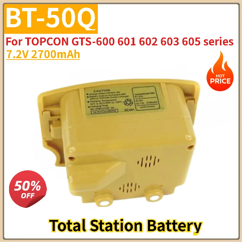 BT-50Q Total Station Battery 7.2V 2700mAh For TOPCON GTS-600 601 602 603 605 series Total station Surveying Instruments