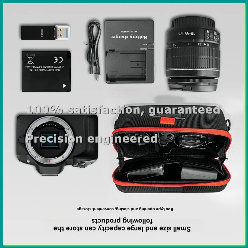 

Чехол-сумка для DSLR-камер Canon Rebel R100 / R50 / T7 / R5 / R6 Mark II / R7 / R8 / 90D / 5D Mark IV - PZZW