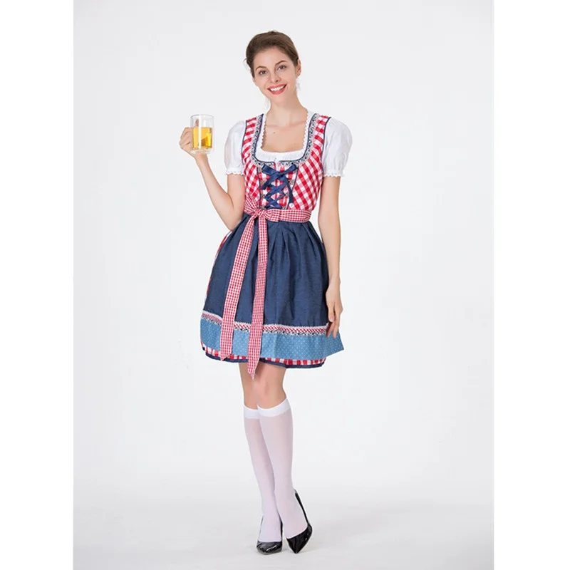 Princ Gonna Costume loween Cameriera Outfit Bar Beer orm Fem Waitr Performance Abbigliamento Donna Faionable Qing Dy...