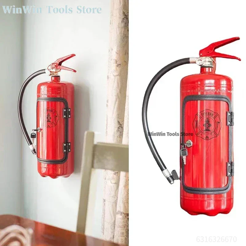 حار بيع طفاية حريق صغيرة النمذجة خزانة مشروبات هدية الكريسماس يمكن بار هدايا الرجال الإبداعية صندوق تخزين النبيذ موزع #4