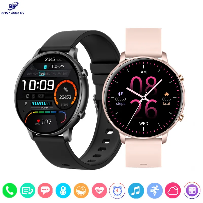 BWSMRIG New Bluetooth Call Smart Watch Men Blood Pressure Heart Rate Monitor Sports Fitness Bracelet Waterproof Smartwatch Women