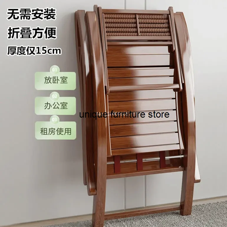 Recliner Leisure Dining Bamboo Rocking Chair Adult Balcony Relax Armrest Folding Bed Chaises De Salon Japanese Furniture FGM