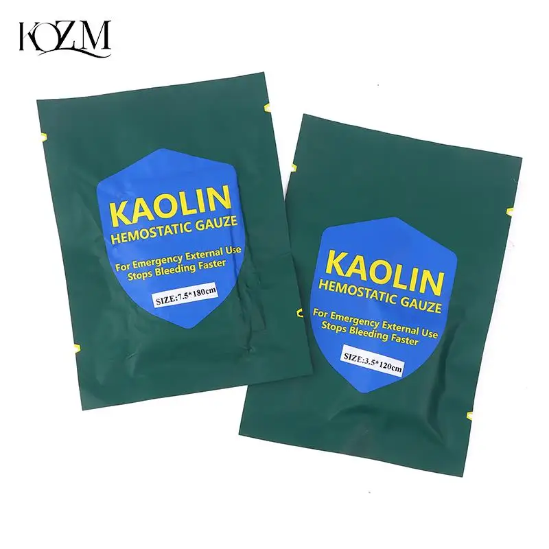 Hemostatyczna gaza Kaolin Combat Emergency Trauma Z-Fold Soluble For Tactical Military First Aid Kit Medical Wound