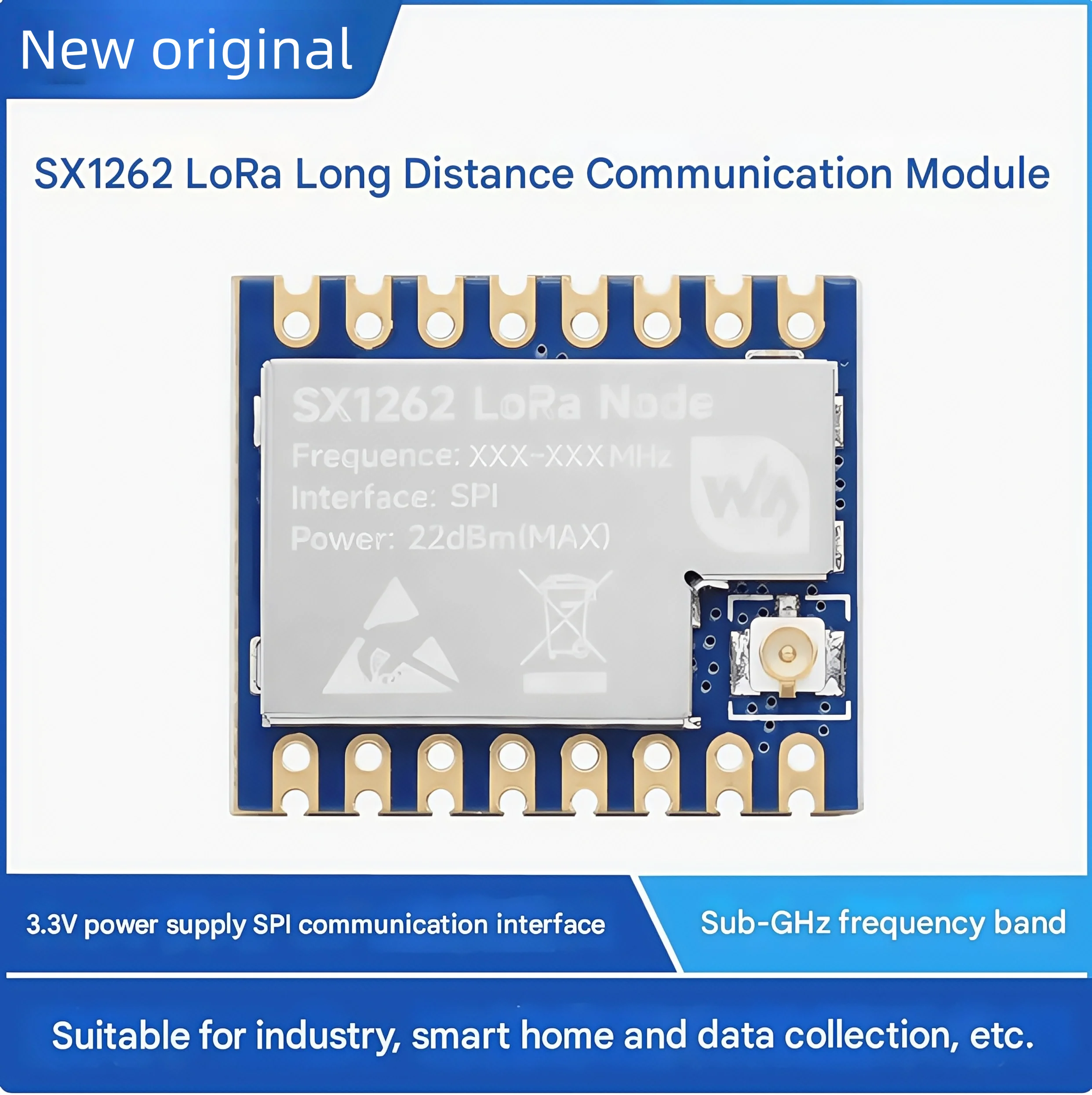 

Core1262 LoRa module long distance communication SX1262 anti-interference Sub-GHz LF HF