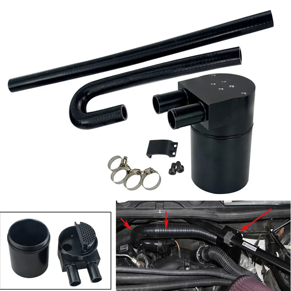 Reservoir Fuel Tanks Oil Catch Can Box with Silicone Radiator Hose For BMW N54 335i 135i E90 E92 E82 2006-2010 Car Accessories