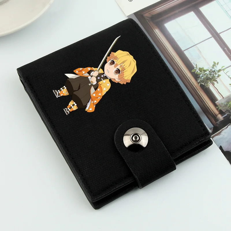 2024 Demon Slayer Anime Men Wallets Short Wallets Card Holder Simple Male Purse Coin Pocket Men Money Clips Causal Men Purses