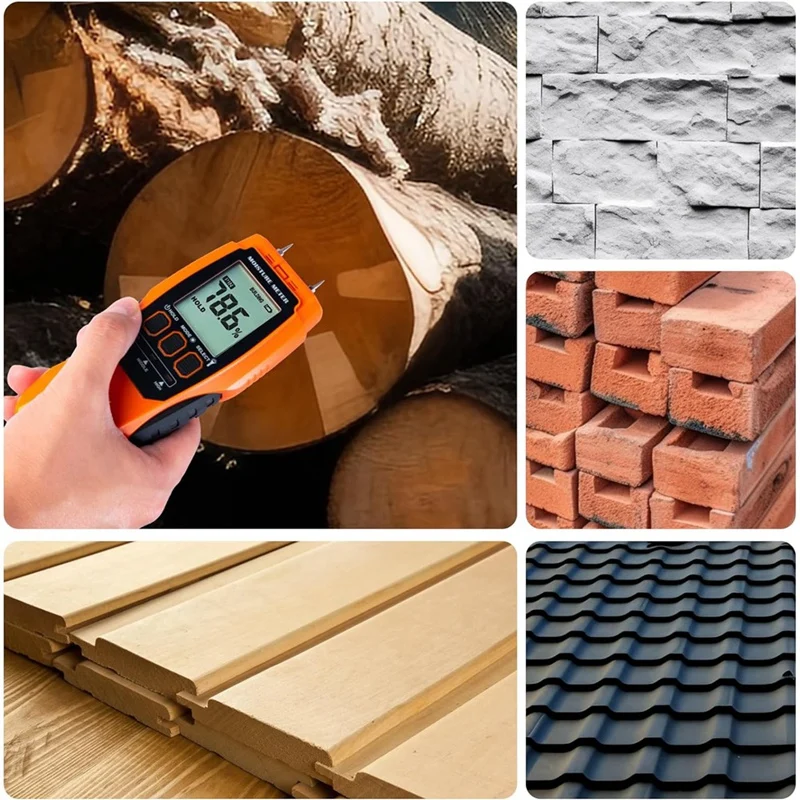 Medidor de humedad 2 en 1, Detector de fugas de agua, medidor de humedad para moho, Sensor de humedad autoprobado para leña