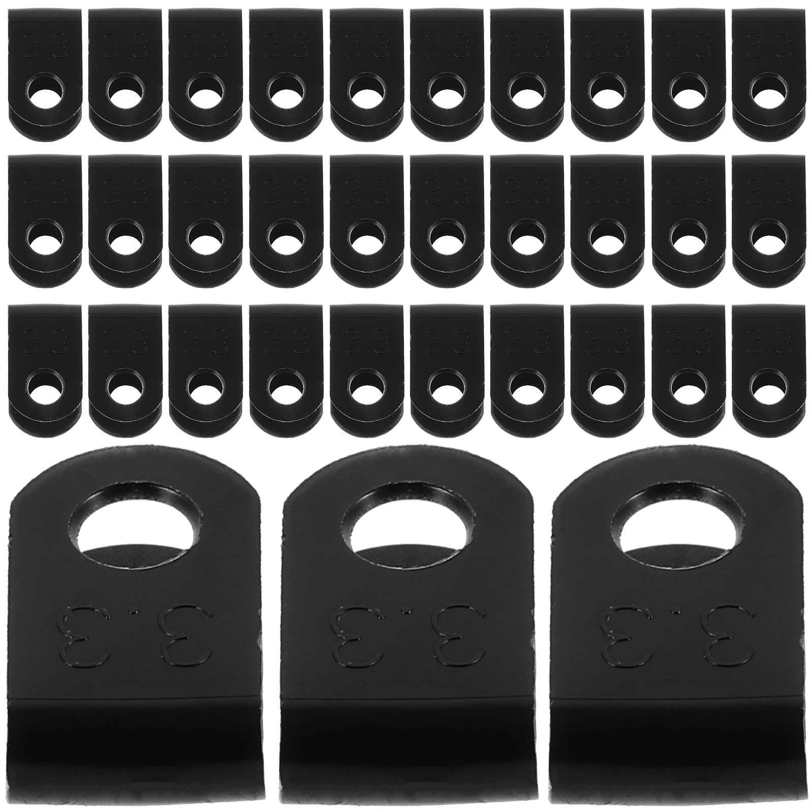 

1000 Pcs 3U Shaped Cable Clamps Wire Fixing Fasteners Small Plastic Clips U Bracket Cord Organizers Tools Parts