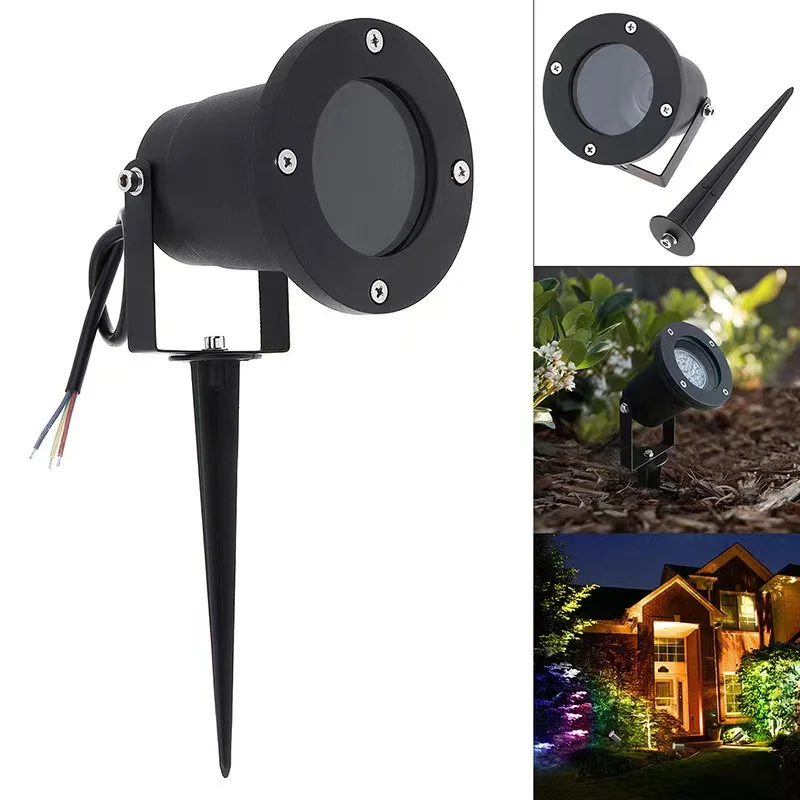 Outdoor GU10 Blub Garden Lawn Lamp IP65 Waterproof Plug-in ground Path Aisle Landscape Spot Lighting 220V