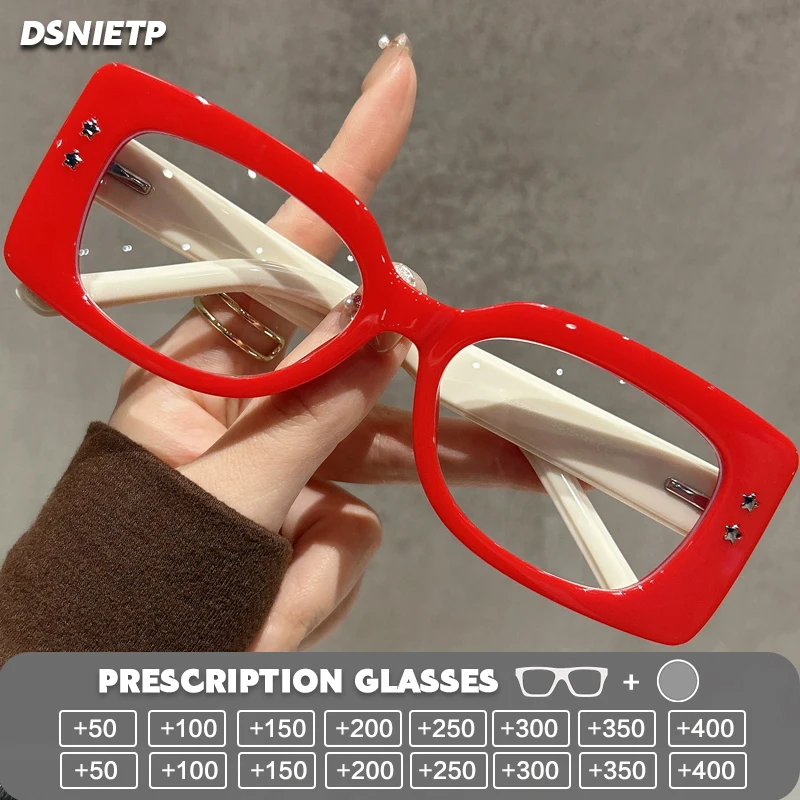 

Дизайнерские очки для чтения, женские фотохромные оптические очки с защитой от синего света, большие настраиваемые прогрессивные очки по рецепту