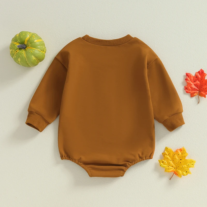 2024-05-29 Lioraitiin Baby Halloween Fall Romper Witch Pumpkin Embroidered Long Sleeve Round Neck Jumpsuits