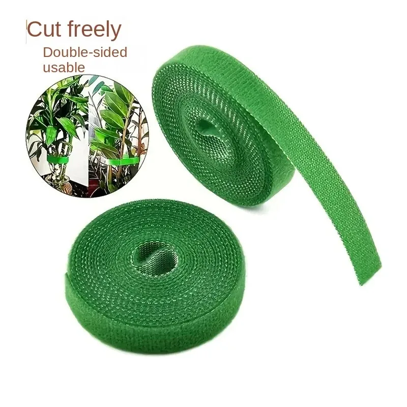Reusable Nylon Plant Ties Green Garden Plant Bandage Cable Ties Self Adhesive Plant Fastener Tape for Plants Garden Home
