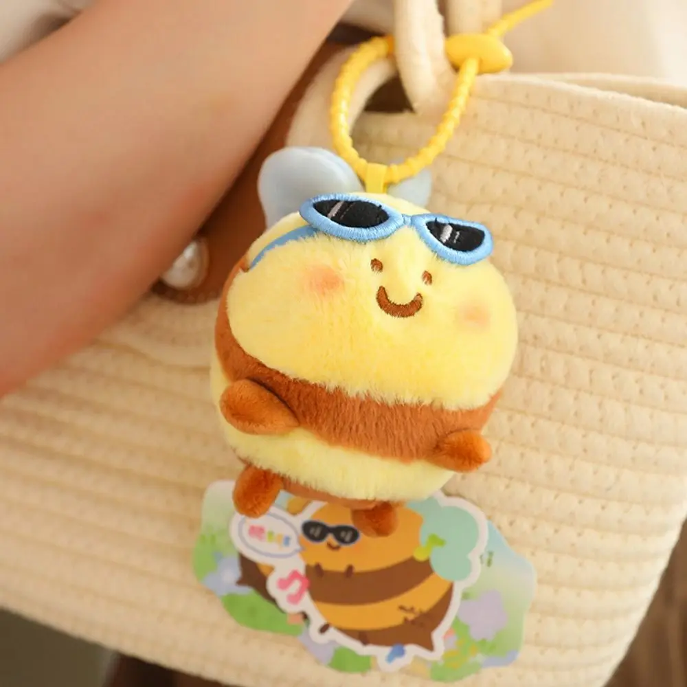 

Sunglasses Bee Bee Bear Plush Dolls Bee Shape PP Cotton Bee Doll Plush Keychain Cartoon Lucky Bee Stuffed Toys Pendant Christmas