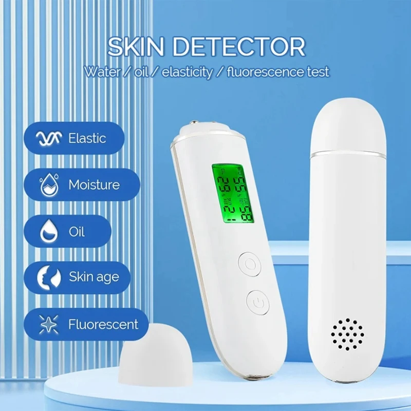 

Skin Moisture Tester Smart Water And Oil Tester LCD Display Facial Skin Moisture Meter Fluorescent Agent