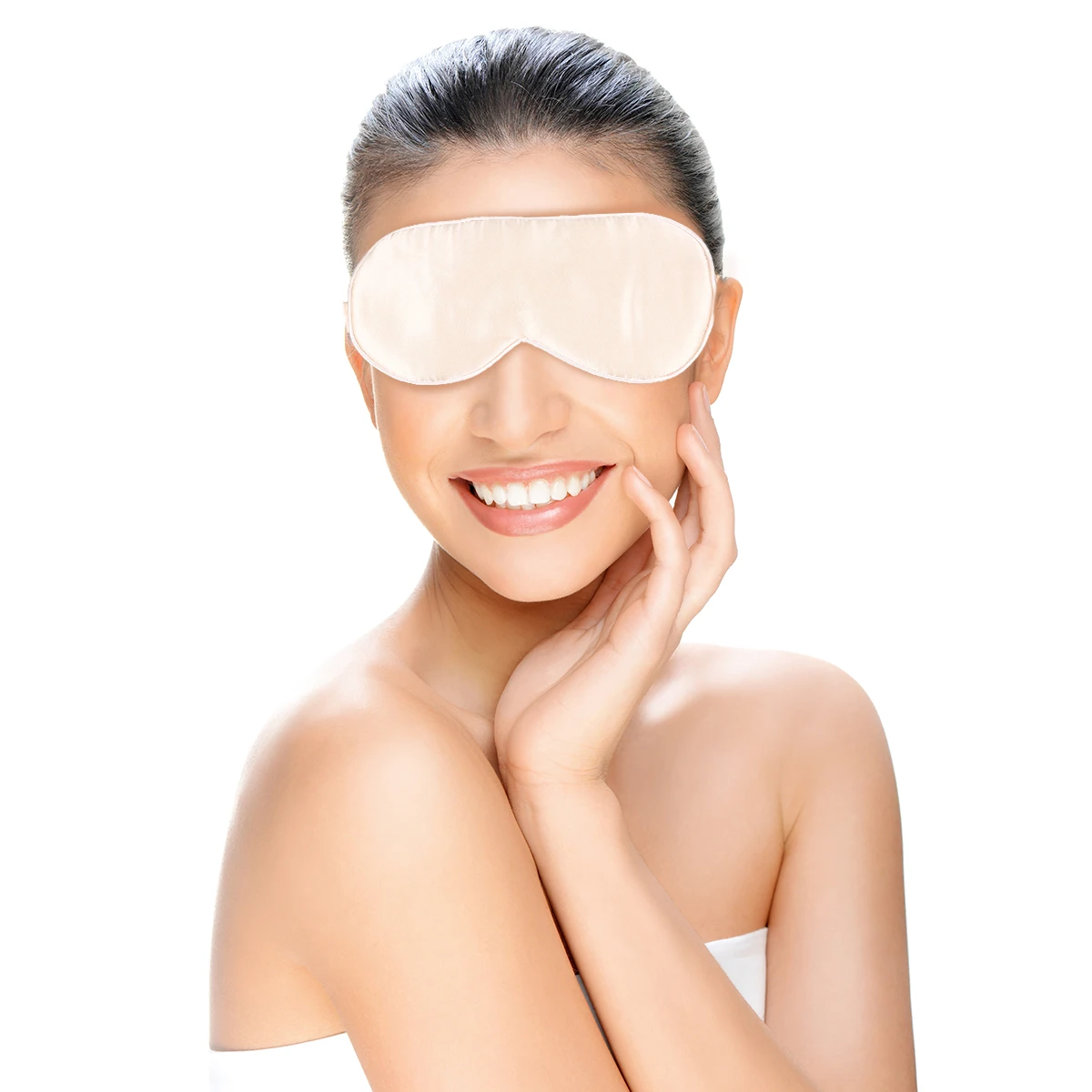 

Sleep Mask Durable Eye Masks for Women Breathable Lightweight Blocking Silk Sleeping Blindfold Train