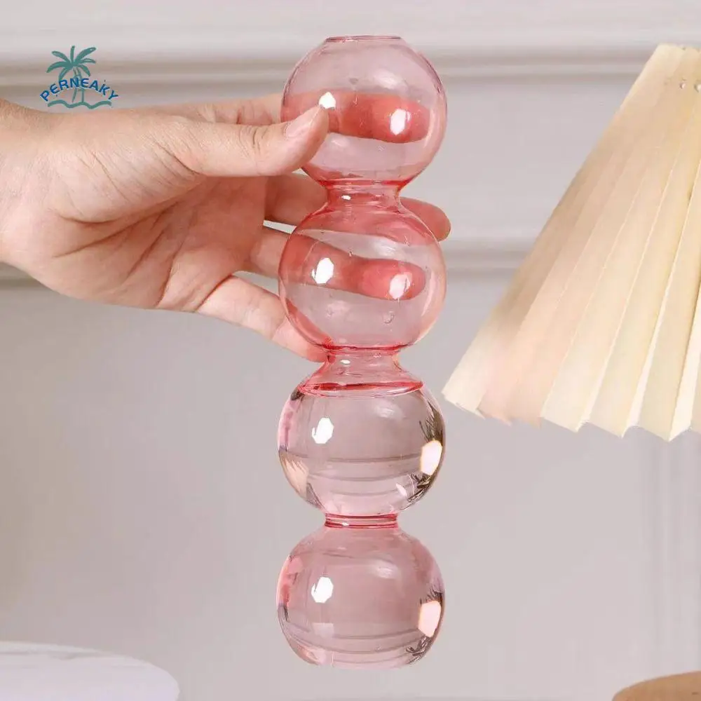 

Table Decoration Romantic Glass Vase Simple Creative Hydroponic Flower Pot Funny Modern Spherical Flower Vase Dining Room