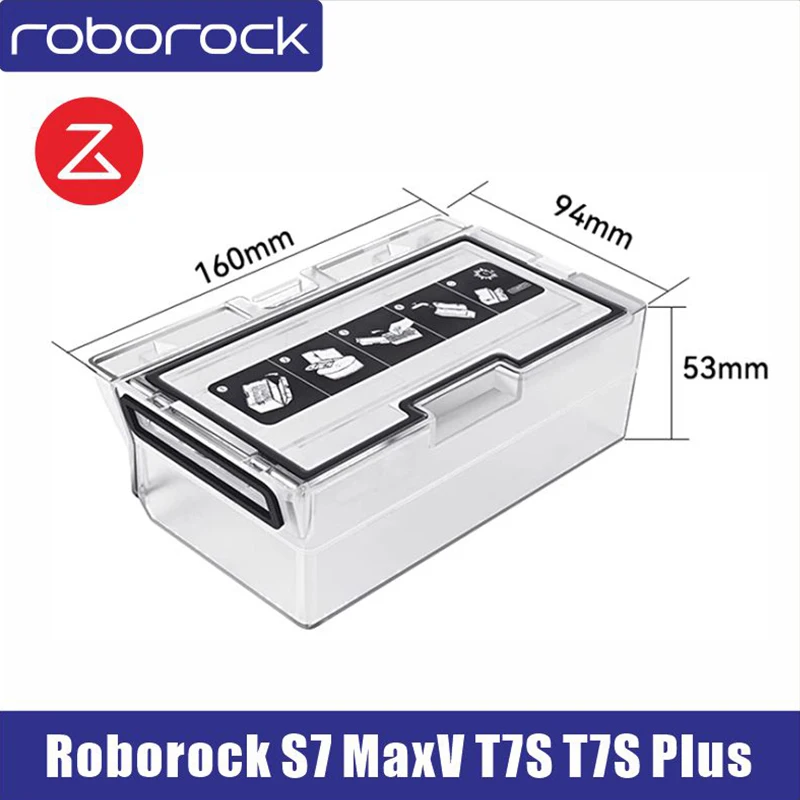 For Roborock S7 T7S T7S PLUS S70 S75 Dust Box Spare Parts Robot Vacuum Cleaner Dust bin with Hepa Filter Accessroies