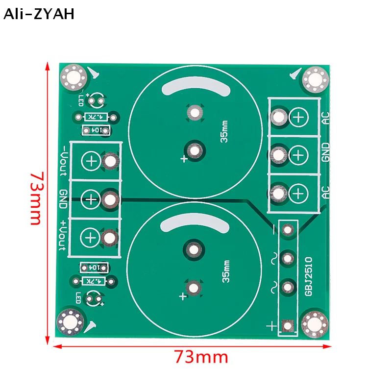 【ZYAH】1Pc 2026 New 25A Single AC-DC Audio Amplifier Rectifier Filter Power Supply Board Bare PCB