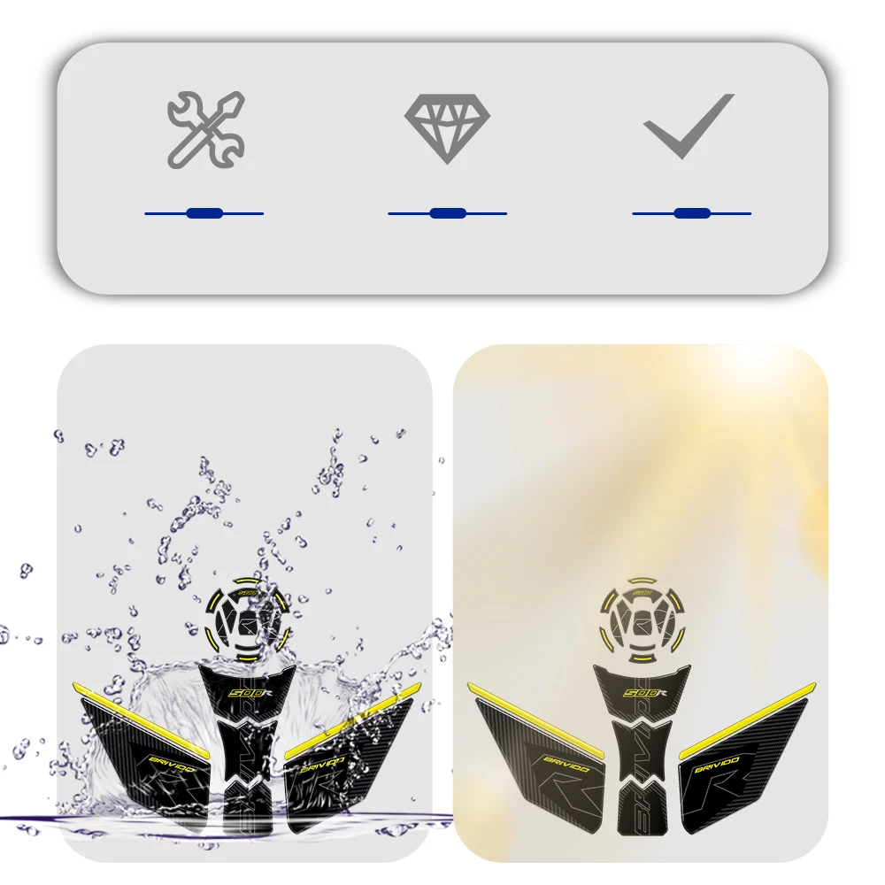 3D Resin Sticker Protection Kit Tank Pad Decals For Voge Brivido 500 R 2021 2022 2023 2024