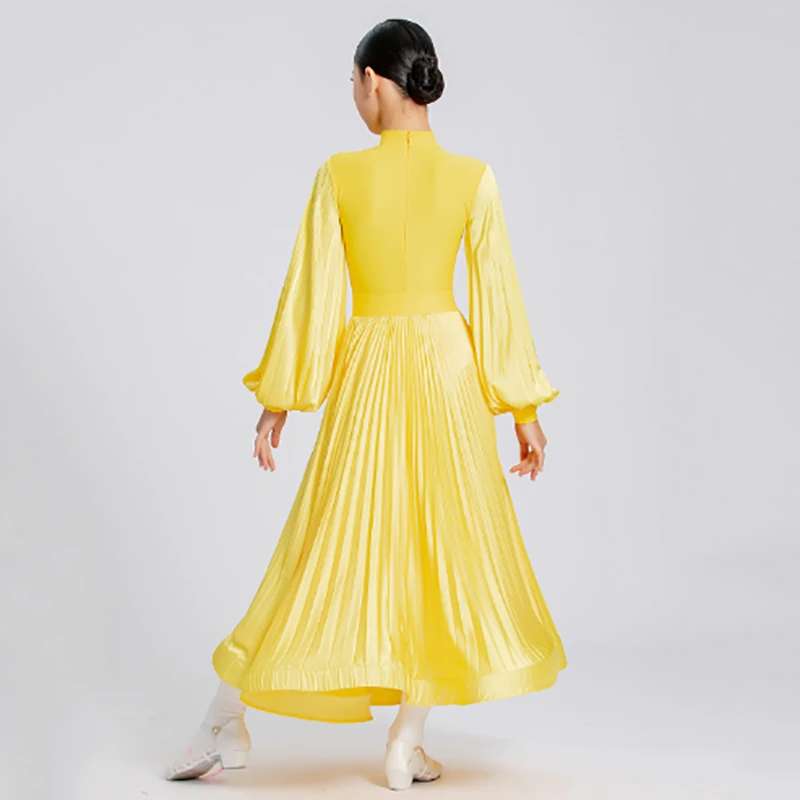 Children 2025 Waltz Ballroom Dance Professional Dresses Pleated Fishbone Skirt Kids Girls Performance Modern Dancing Clothes