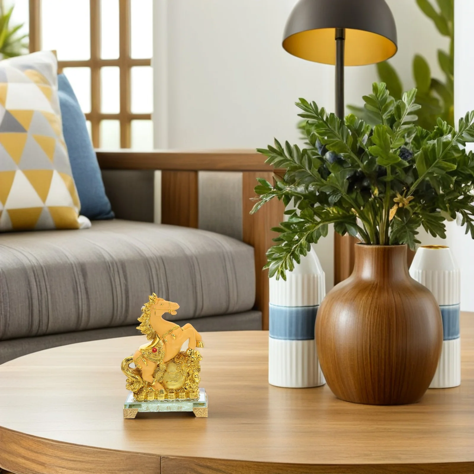 

Year Of Horse Feng Shui Statue For Home Miniatures Lucky Statue Office Desktop Decor Chinese Zodiac Animal Ornament