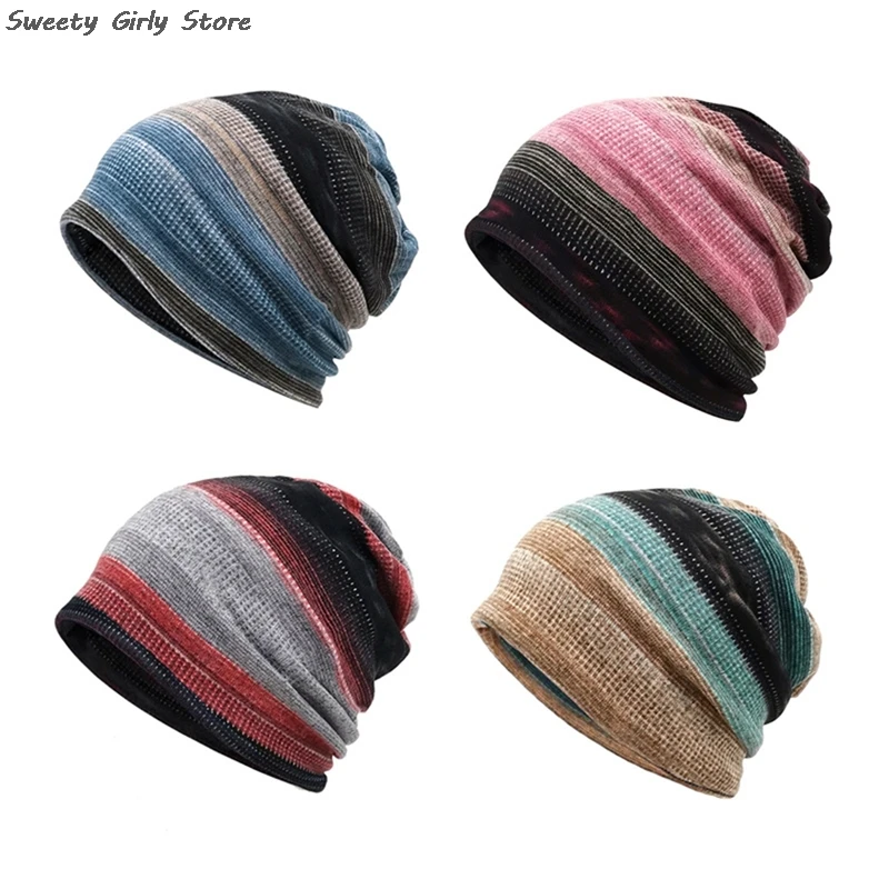 

Slouchy Knit Beanies Hat Loose Hip Hop Skullies Hats Women Men Skateboard Bonnet Cap Spring Comfortable Beanies Caps Headwraps