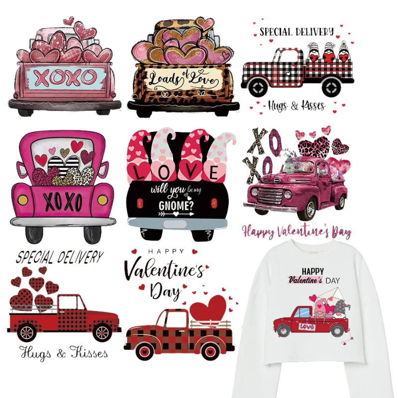 

Valentine's Day Clothing Hot Stamping DIY Printing Pattern Ironing Sticker Water-resistant Washing and Heat Transfer