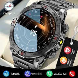 Reloj inteligente para exteriores, pulsera con pantalla de 1,43 pulgadas, resistente al agua hasta 1atm, Bluetooth, llamadas, GPS, trayectoria de movimiento para Android e IOS, novedad de 2024