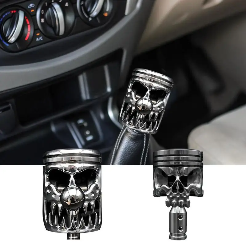 

Skull Car Gear Stick Shift Knob Stainless Steel Skull Shape Shift Lever Gear Shift Head Shifting Lever Handle For Manual Cars