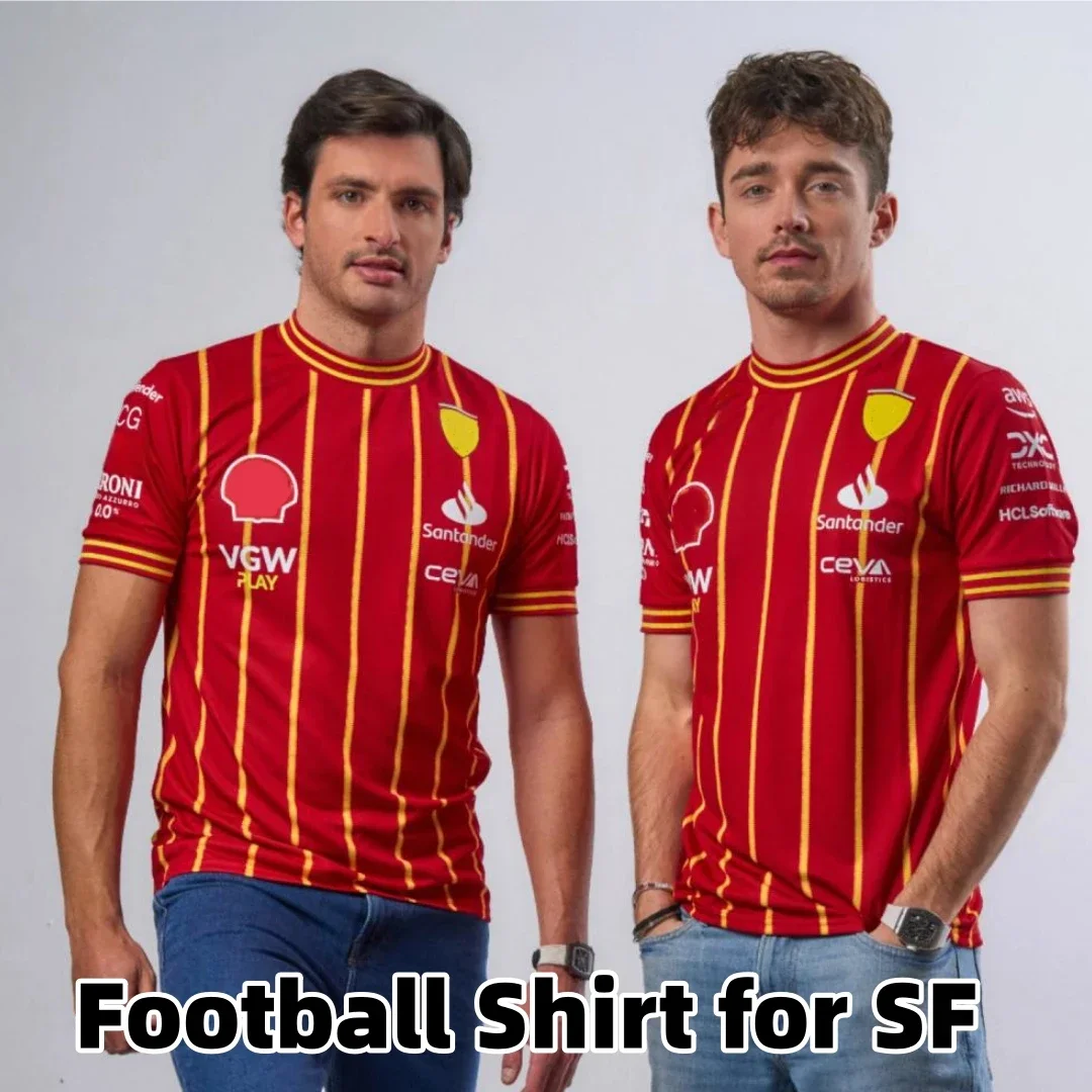 

2024 Charles Leclerc Football Shirt Uniform for Scuderia SF Austrian GP Special Edition Shirt Carlos Sainz T-shirt