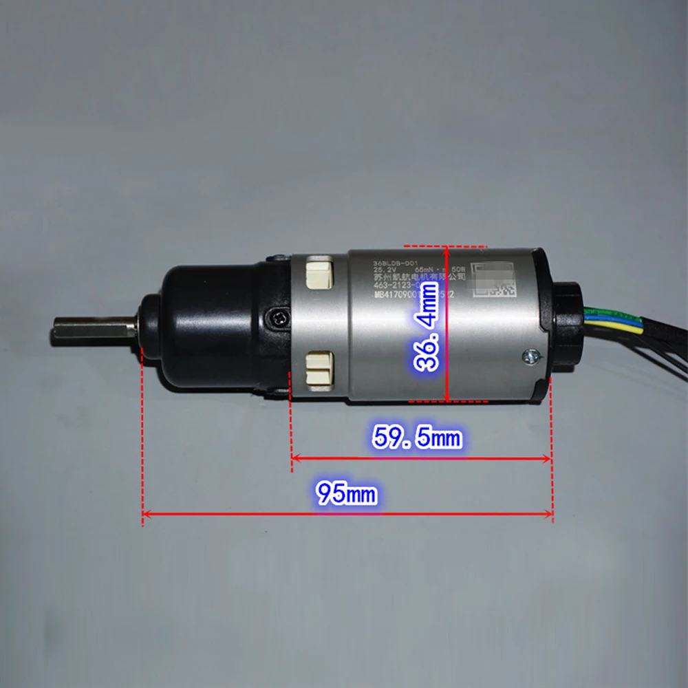 Neodymium Strong Magnetic 36BL Brushless Planetary Gear Motor 12-24V High Torque Front and Rear Ball Bearing Metal Gear Motor