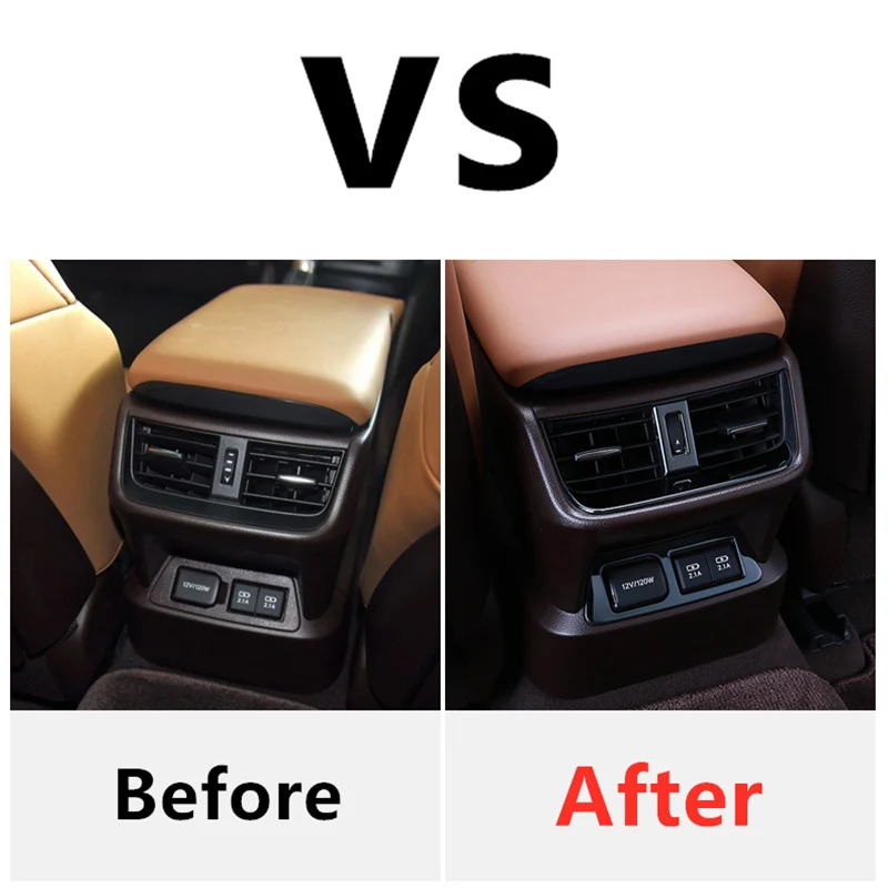 3 Pcs Car Rear Seat Air Outlet Protection Decoration Cover Sticker Interior Accessories For Lexus ES 200 250 300H 350 2018-2025 - view 5