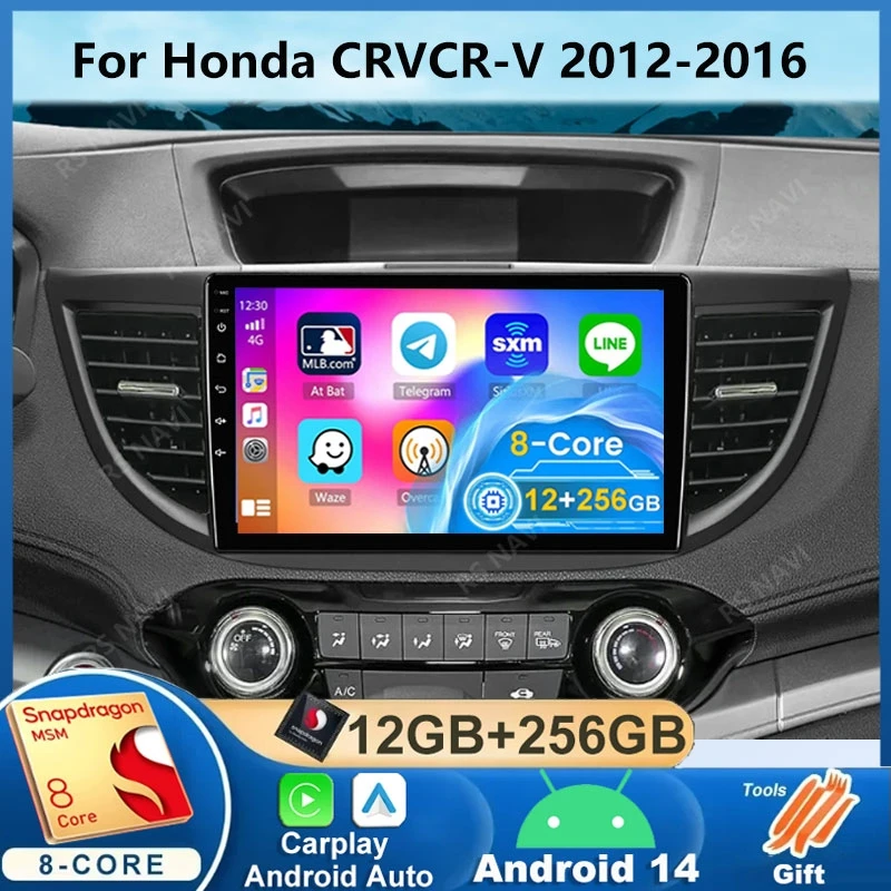 

Автомагнитола 2DIN на Android 14 для Honda CRV 2012, 2013, 2014, 2015