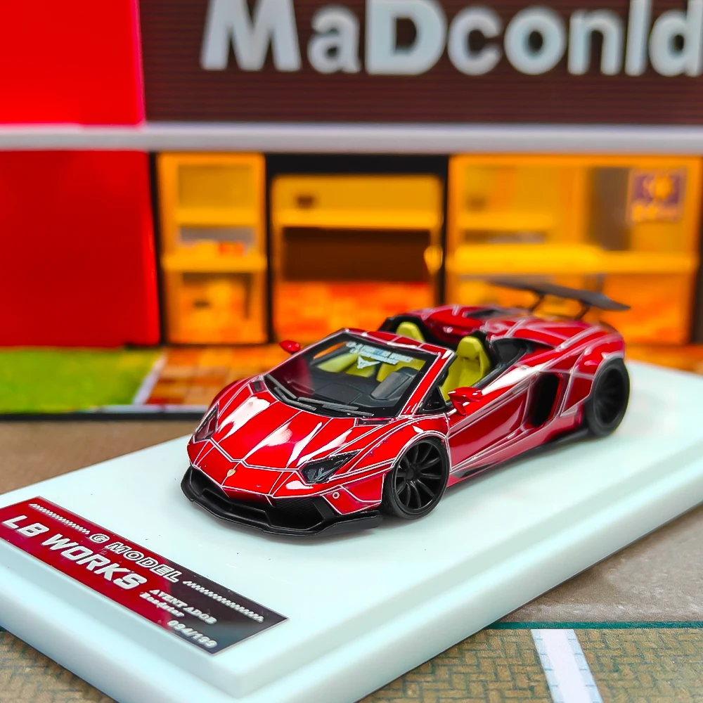 

1/64 Resin car model LB Works Aventador LP700 Roadster Red