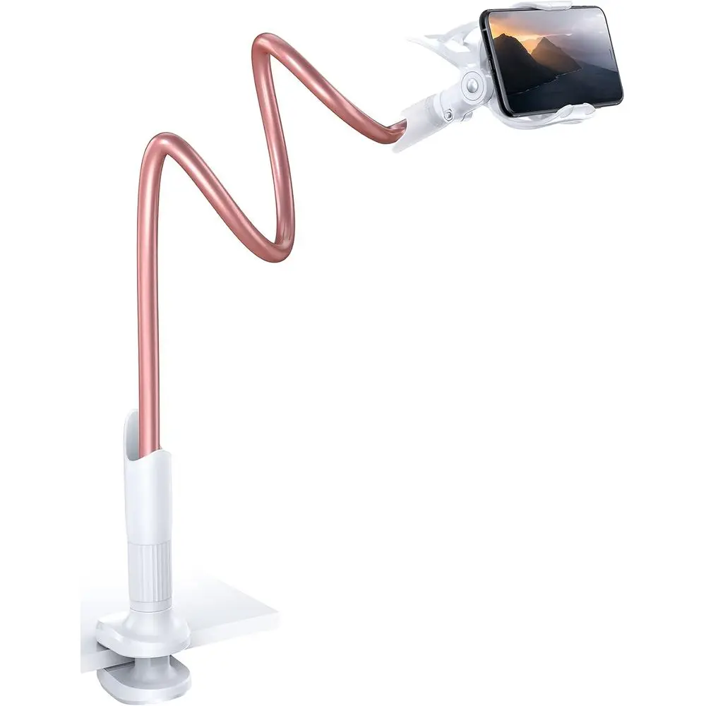 

Universal Adjustable Long Arm Stand for 4-7 Tablets, Compatible with iPad Pro Max, 14 Plus, 13, in Rose Gold