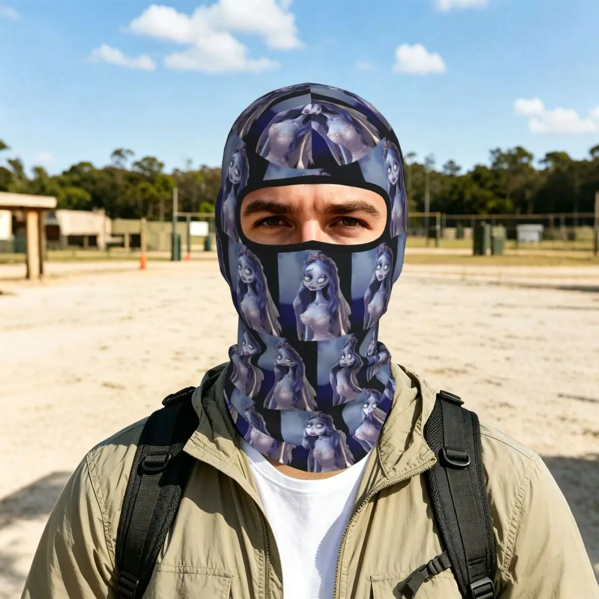 Emily The Corpse Bride Breathable Thin Balaclava Full Face Mask Sun Protection Neck Gaiter For Motorcycle Fishing Outdoor