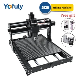 Yofuly 4030 Wood CNC Router Milling Cutting Machine 40W Laser Engraver with 500W Spindle Engraving Machine For Metal Acrylic PCB