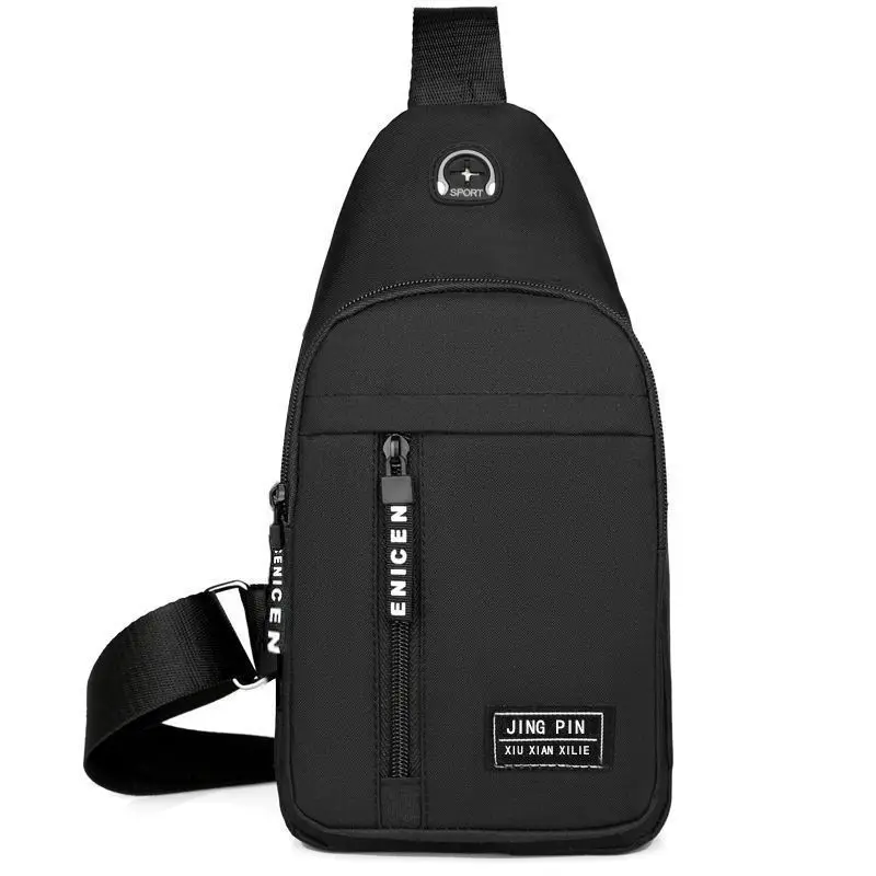 Chest Bag Men's Backpack 2024 New Nylon Canvas Chest Bag Leisure Sports Travel Chest Bag Have USB ChargeHigh Quality